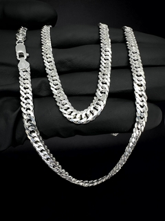 Conjunto Elo Duplo 6mm corrente + pulseira - Prata 925 na internet