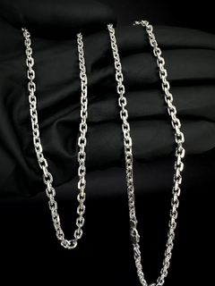 Corrente Tijolinho 70cm x 4mm - Prata 925 - comprar online