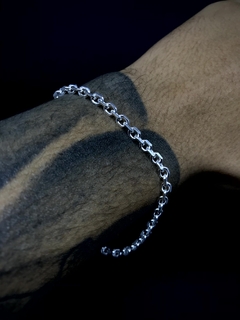 Conjunto Tijolinho 4mm corrente + pulseira - Prata 925 na internet