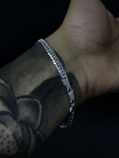 Pulseira Elo Duplo 6mm - Prata 925 na internet