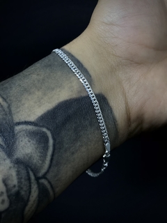 Pulseira Elo Duplo 3mm - Prata 925 na internet