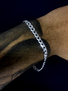 Conjunto Grumet 6mm cordão + pulseira - Prata 925
