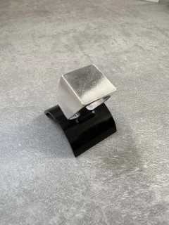 Dedeira Lisa Quadrada - Prata 925 na internet