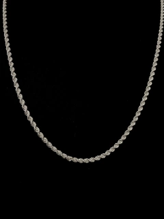 Conjunto Baiano 3mm corrente + pulseira - Prata 925 - loja online