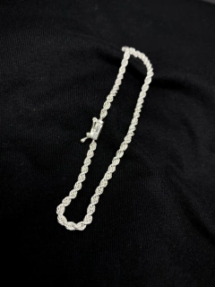 Pulseira Baiano 3mm - Prata 925 na internet
