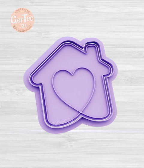 CASITA CORAZÓN Cortante + Stamp