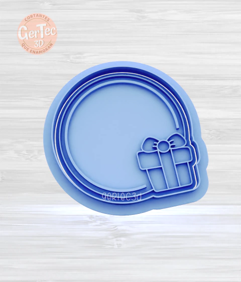 REGALO NAVIDAD MARCO CIRCULAR Cortante + Stamp