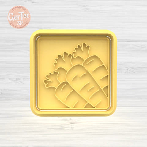 CUADRADITO ZANAHORIAS Cortante + Stamp