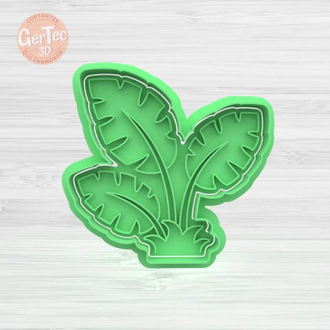 HOJAS TROPICALES Cortante + Stamp