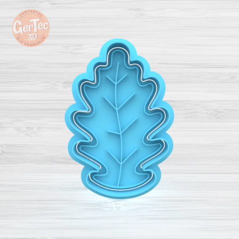 HOJA DE OTOÑO Cortante + Stamp