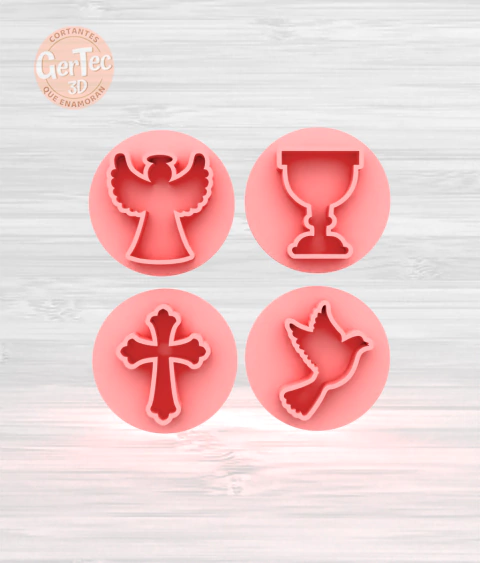 MINI SELLOS X4 (2 cm) BAUTISMO / COMUNIÓN