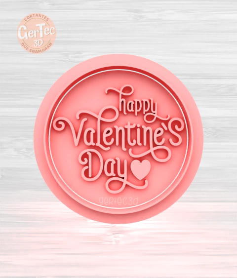 "HAPPY VALENTINES DAY" STAMP (Cortante Opcional)