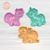 SET X3 MY LITTLE PONY (D2) Cortante + Stamp