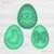 HUEVOS PASCUA SET x3 u. Cortante + Stamp