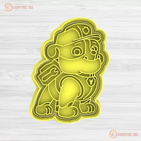 RUBBLE PAW PATROL Cortante + Stamp