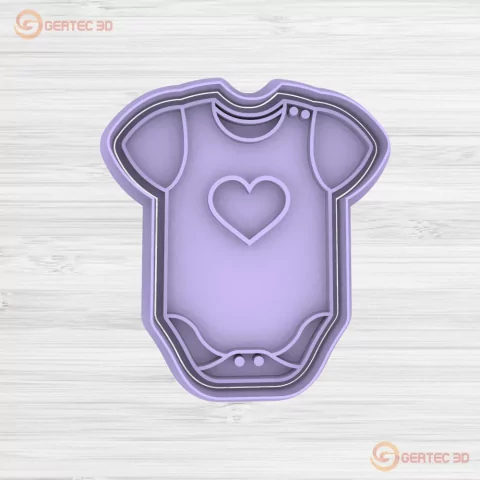 BODY BEBÉ CON CORAZÓN Cortante + Stamp