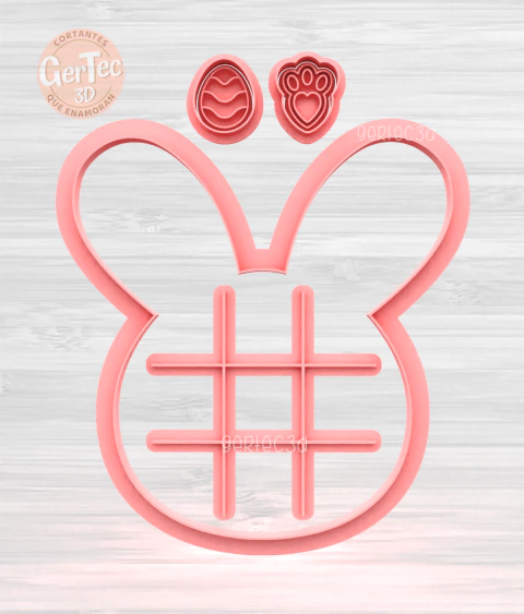 SET PASCUAS TA TE TI (D2) Cortante + Stamp 16 cm. Reforzado