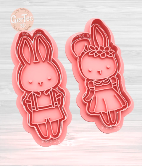 CONEJOS ELEGANTES Cortante + Stamp