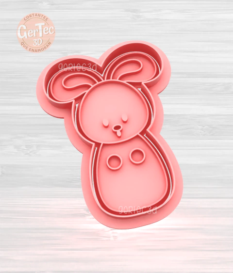 CONEJO OREJITAS CAIDAS Cortante + Stamp