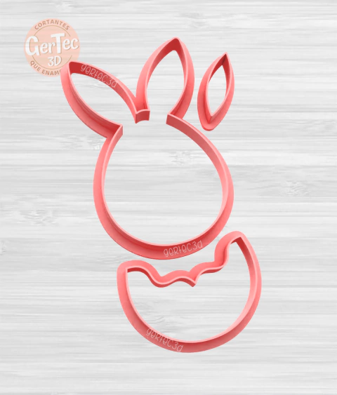 SET X3 Cortantes HUEVO OREJAS CONEJO