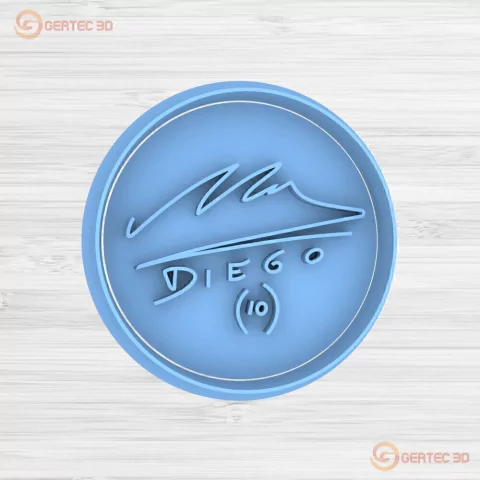 MARCO CIRCULAR FIRMA DIEGO MARADONA (Cortante Opcional)
