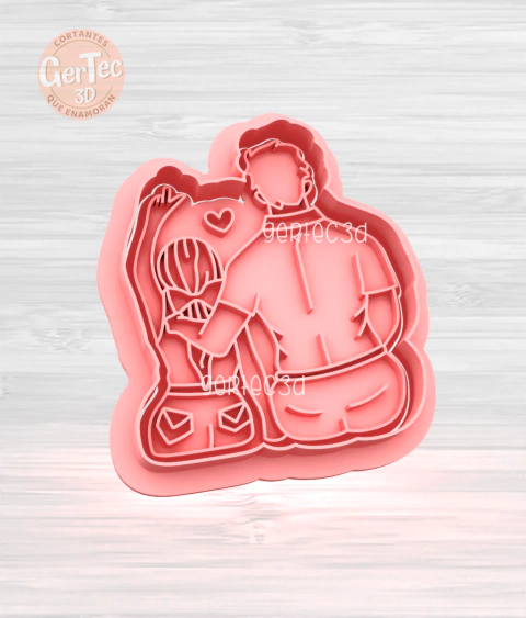 PADRE E HIJA Cortante + Stamp