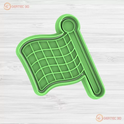 BANDERA A CUADROS Cortante + Stamp