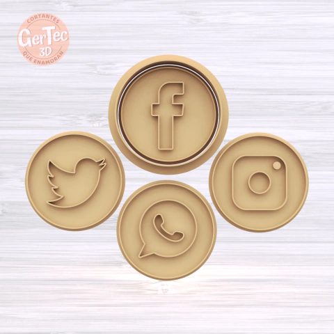 SET REDES SOCIALES STAMP (D4) Cortante Opcional