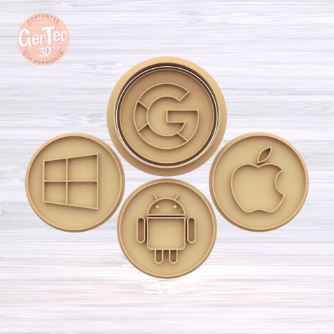 SET REDES SOCIALES STAMP (D3) Cortante Opcional