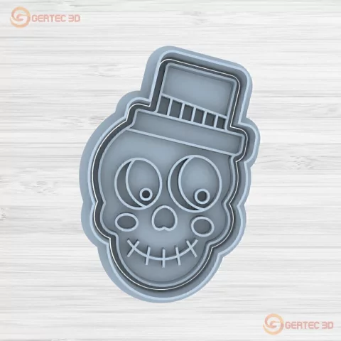 CALAVERA CON GALERA Cortante + Stamp