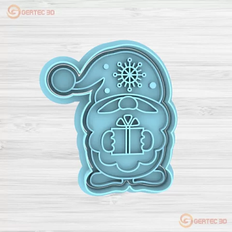 PAPÁ NOEL GNOMO D1 Cortante + Stamp