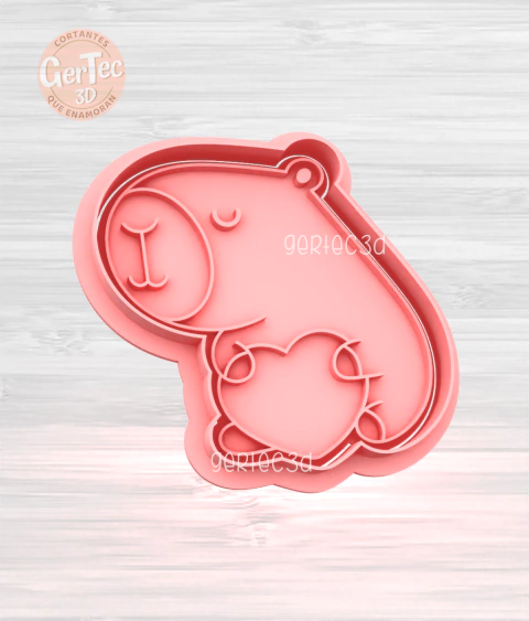 CAPIBARA CORAZÓN Cortante + Stamp
