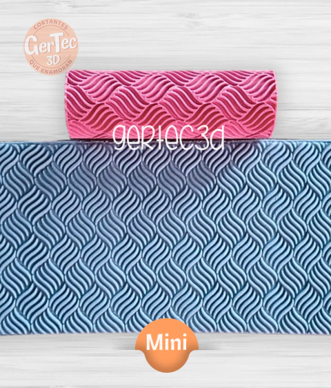 MINI RODILLO TEXTURADOR ONDAS ENTRELAZADAS - comprar online