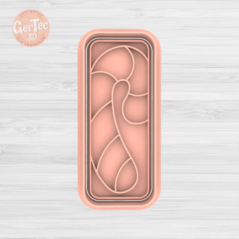 STICK RECTO BASTÓN NAVIDAD Cortante + Stamp