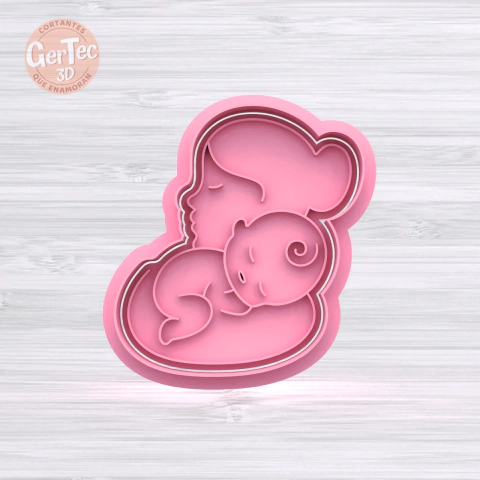 MAMÁ Y BEBÉ Cortante + Stamp