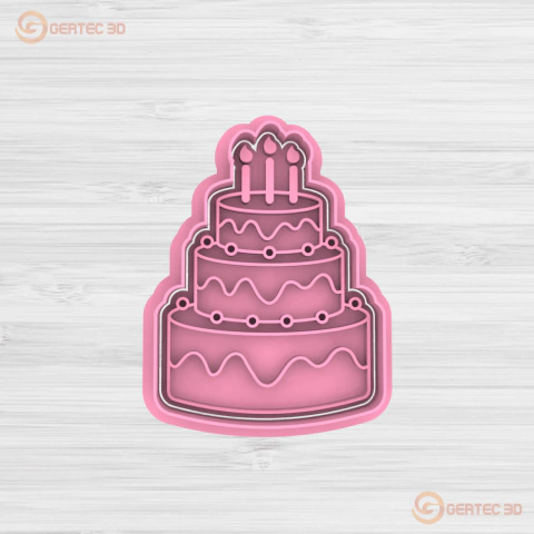 TORTA DE 3 PISOS Cortante + Stamp