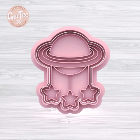 PLANETA Y ESTRELLAS Cortante + Stamp