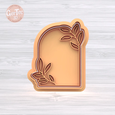 MARCO CON HOJITAS Cortante + Stamp