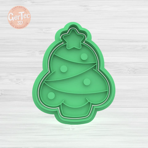 ARBOLITO CON ESTRELLA (D2) Cortante + Stamp