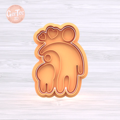 PAPÁ CON HIJO/A DB Cortante + Stamp