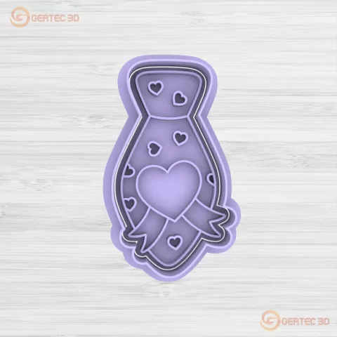 CORBATA CORAZONES Cortante + Stamp - comprar online