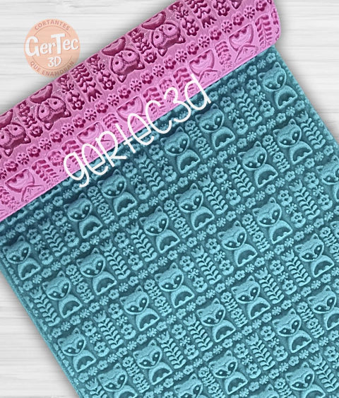 RODILLO TEXTURADOR ZORRITOS Y FLORES