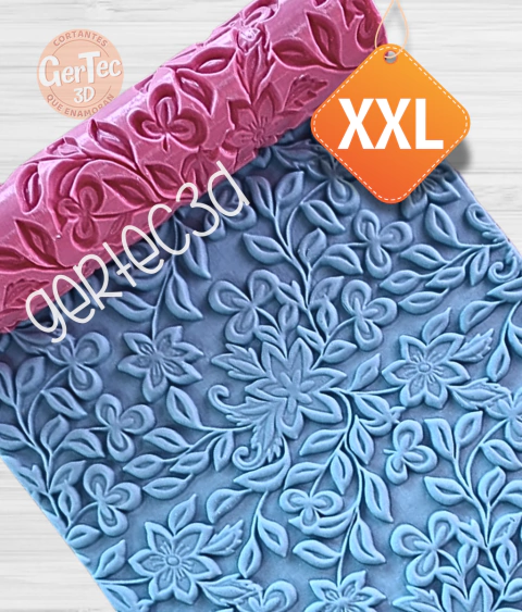 XXL RODILLO TEXTURADOR FLORES SILVESTRES - comprar online