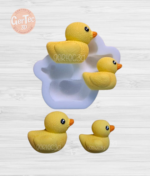 MOLDE SILICONA SET X2 PATITOS TEJIDOS CHICOS DIFERENTES MEDIDAS - comprar online