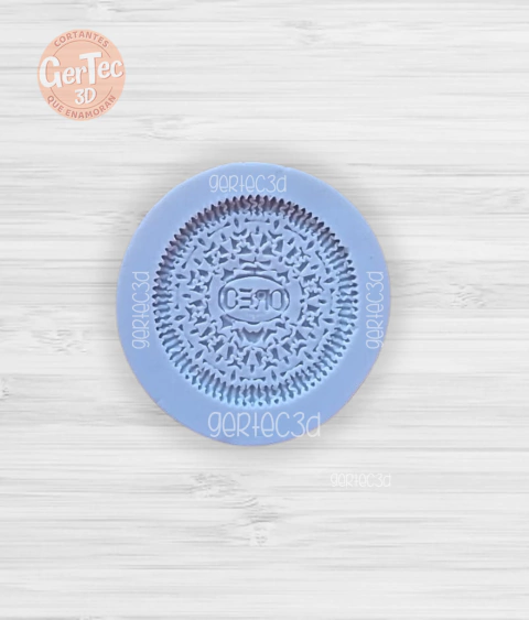 MOLDE SILICONA GALLETITA OREO