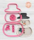 SET MUÑECO DE NIEVE XL PLATOS CERÁMICA / CORTANTES + SELLOS