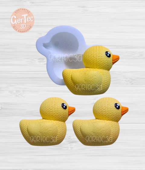 MOLDE SILICONA PATITO TEJIDO MEDIANO - comprar online