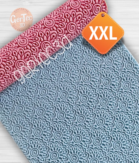 XXL RODILLO TEXTURADOR FLOR MANDALA