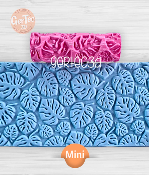 MINI RODILLO TEXTURADOR HOJA TROPICAL MONSTERA - comprar online