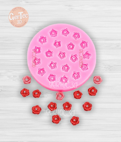 MOLDE SILICONA 20 MINI ROSAS - comprar online